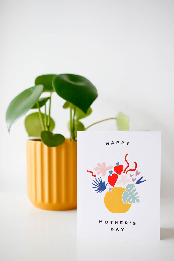 Happy Mothers Day (Yellow Vase) Card