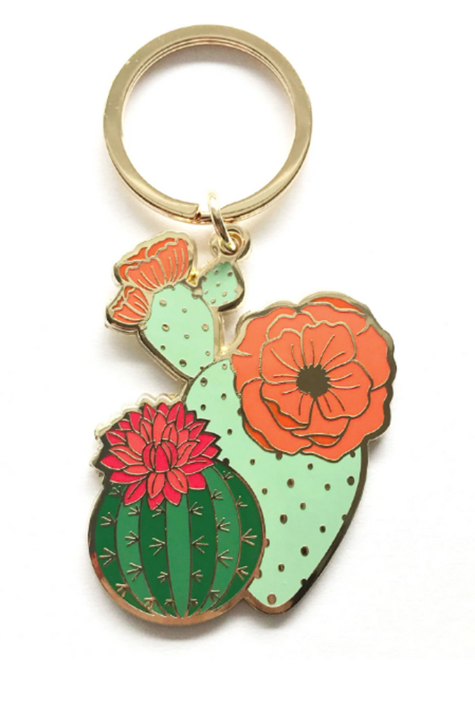 Paper Anchor Blooming Cacti Keychain