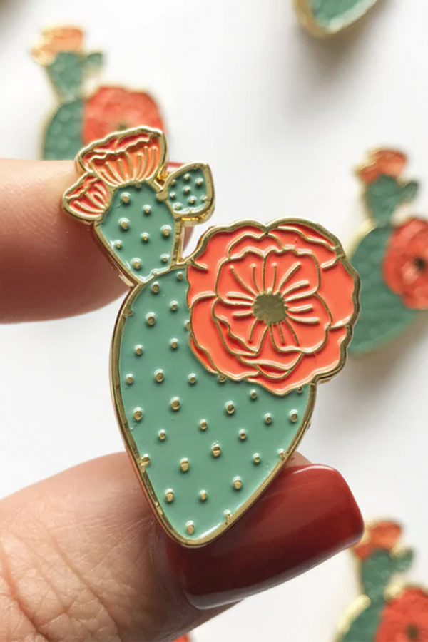 Paper Anchor Prickly Pear Pin