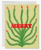 Merry Ocotillo Cactus Holiday Card