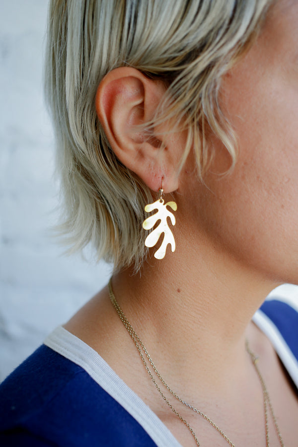 Abstract Leaf Earrings
