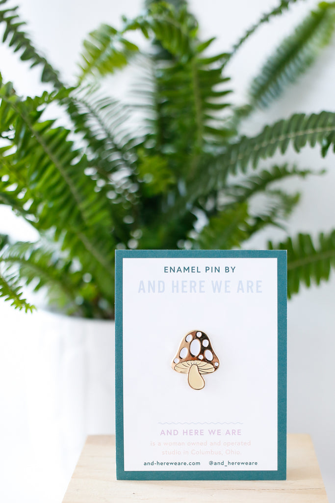 Gold Mushroom Pin