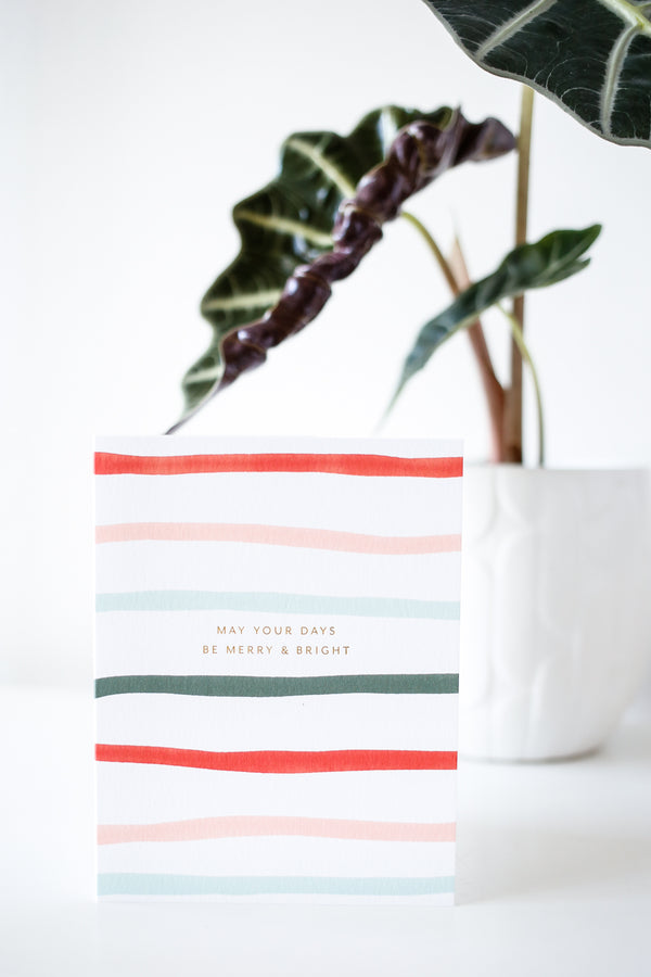 Merry & Bright Stripes Card