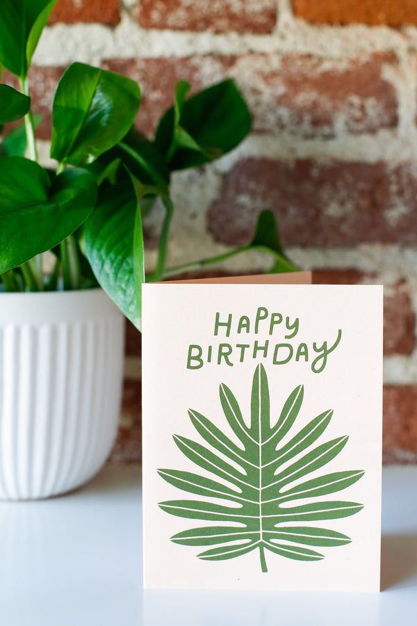 Happy Birthday Philodendron Card