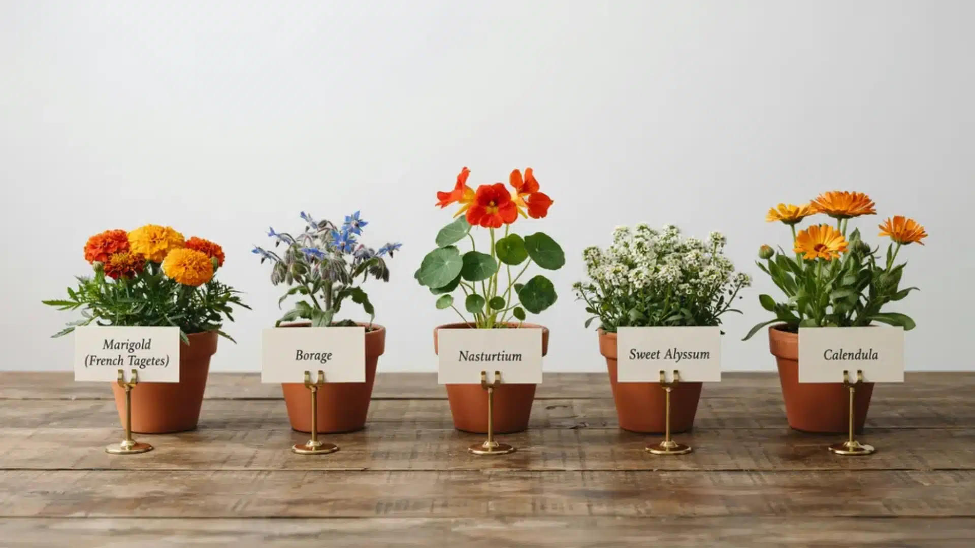 Tomato companion showing flowering plants such as marigolds and calendula grown near tomatoes, attracting pollinators and supporting healthier plant growth.