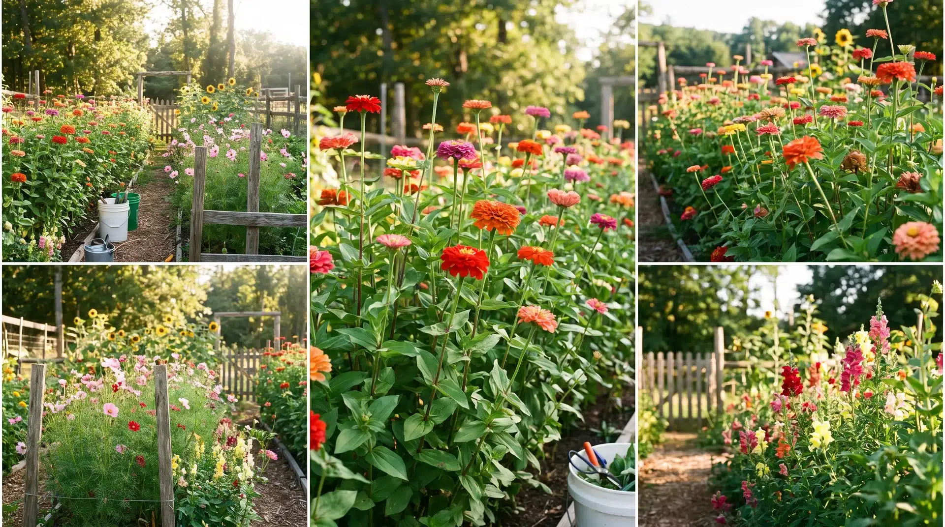 Tall zinnias with upright stems and colorful blooms showing how tall do zinnias grow for cut flowers.